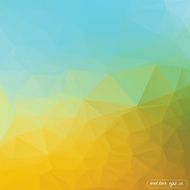 Abstract yellow and blue tone lowpoly triangle geometrical