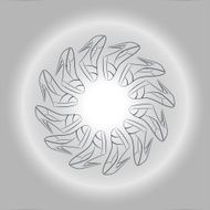 Vector circular ornament of fine women&#039;s shoes with high
