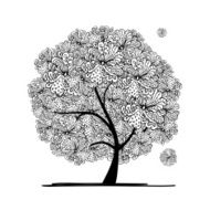 Abstract floral tree for your design N3