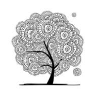Abstract floral tree for your design N4