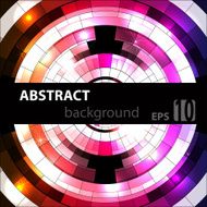 Abstract geometric disco glowing of background Vector illustration