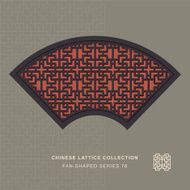 Chinese window tracery fan shaped frame 76 rectangle geometry