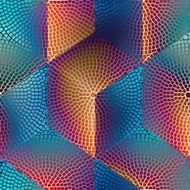 Mosaic pattern with images of cubes