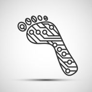 Vector icon footprint as a chip
