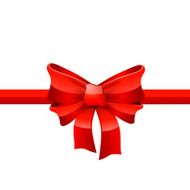 Red bow Vector