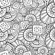 Abstract shapes seamless pattern