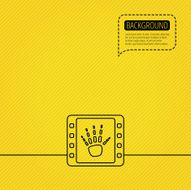 Hand X-ray icon Human skeleton sign