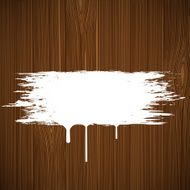 White paint on a wooden surface Vector image