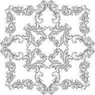Vintage baroque nice rosette art element