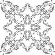 Vintage baroque nice rosette element