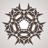 Vector circular pattern in the form of intricate flower Mandala N3