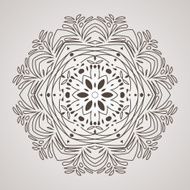 Vector circular pattern in the form of intricate flower Mandala N7