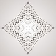 Vector circular pattern in the form of intricate flower Mandala N9