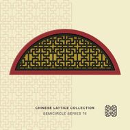 Chinese window tracery semicircle frame 76 rectangle geometry