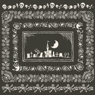 Vintage Halloween Frames and Borders