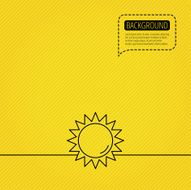 Sun rays icon Summer sign