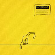 Gasoline pump nozzle icon Petrol station sign