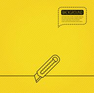 Paper knife icon Cutter tool sign N2