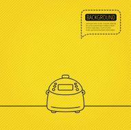 Multicooker icon Kitchen electric device symbol