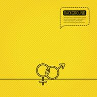 Male and female icon Traditional sexuality sign