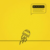 Jellyfish icon Marine animal sign