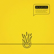 Fire icon Hot flame sign