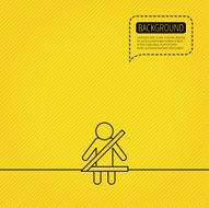 Fasten seat belt icon Human silhouette sign