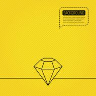 Diamond icon Brilliant gemstone sign