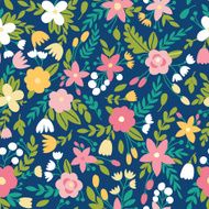 pattern with pink flowers N3