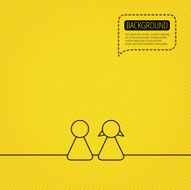 Young couple icon Male and female sign