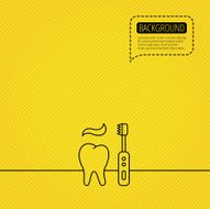Brushing teeth icon Electric toothbrush sign