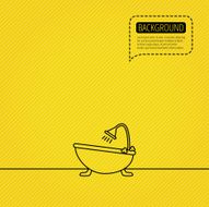 Bathroom icon Bath with shower sign