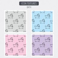 Bathroom icon Bath with shower sign N2