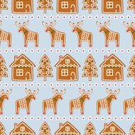 Winter holiday vector Xmas design on blue background