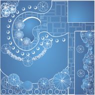 Blueprint of garden plan
