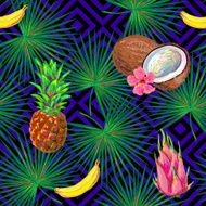 Seamless tropical pattern with fruits N2