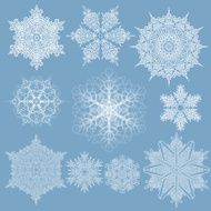Set of white Snowflake
