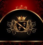 golden vintage frame for design packing