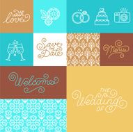 Wedding invitation design set