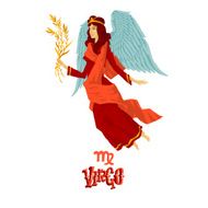 Astrological zodiac sign Virgo Isolated vector illustration on white background N2