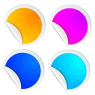 Set of bright stickers isolated on a white background Vector N2