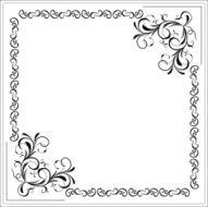 Blank floral frame border