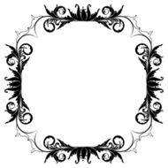 Blank floral frame border N3