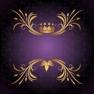 vintage frame with crown