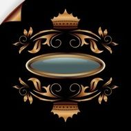 Gold Floral Vintage Frame