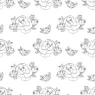 Seamless pattern with roses N63