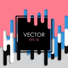 vector set with abstract background paint pouring around square N3