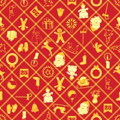 Christmas symbols Square seamless background