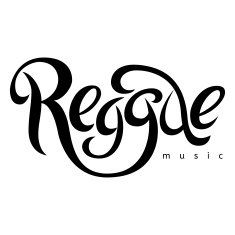 Vector isolated lettering poster in reggae style N5
