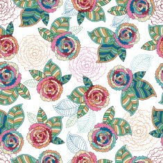 Abstract Elegance Seamless pattern with floral background N6